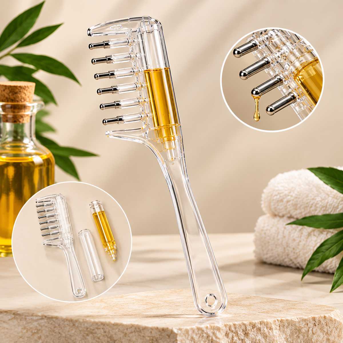 Precision Scalp Oil Applicator Comb